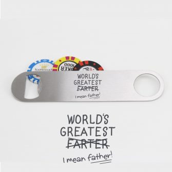 Worlds Greatest Farter Fathers Day Stainless Steel Bottle Opener